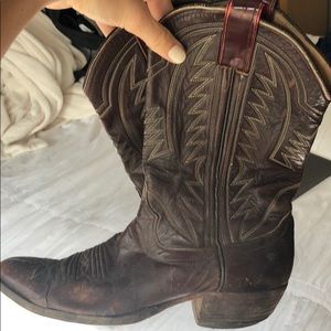 Vintage Leather Cowboy Boots
